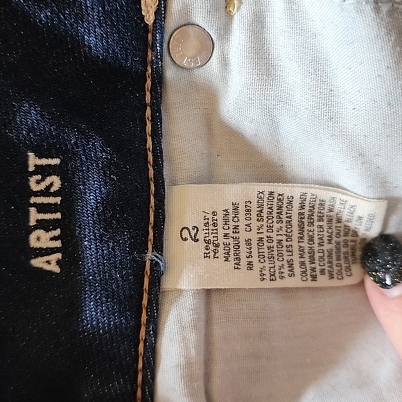 EUC American Eagle: "Vintage" Artist Crop, Dark-wash, Size 2 (circa 1999) - Picture 8 of 10